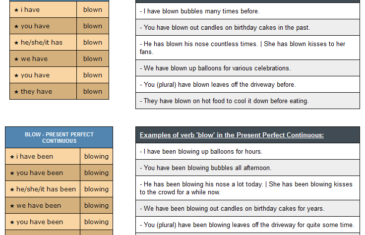 conjugation of verb blow