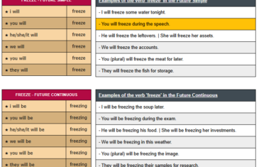 conjugation of verb freeze