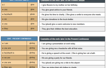 conjugation of verb give