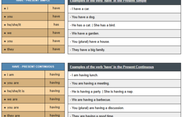 conjugation of verb have