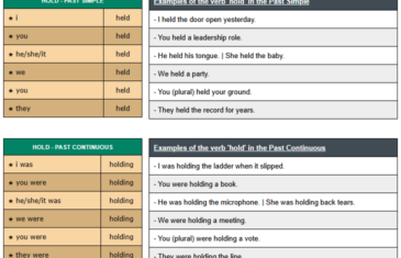 conjugation of verb hold