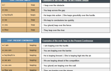 conjugation of verb leap